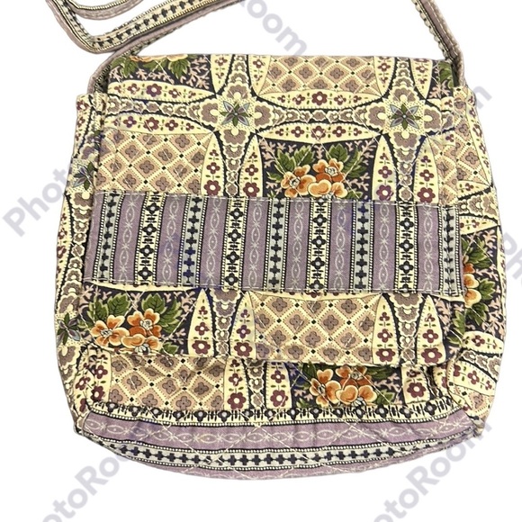 Quilted Crossbody Purse Cottage Core Navajo Floral Boho Grandmacore Multicolor - Picture 3 of 12